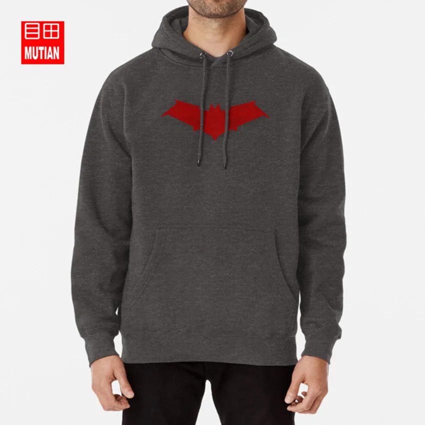 darkgrey-hoodie Красные толстовки с капюшоном, толстовки с красным капюшоном, Джейсон Тодд - Цвет: darkgrey-hoodie