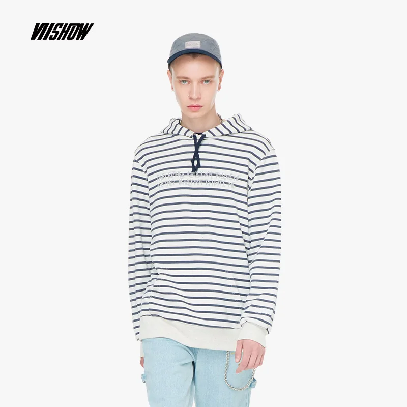 VIISHOW уличная Мужская толстовка, бренд хип-хоп, Sudaderas Para Hombre, новинка, толстовки в полоску, Felpa Uomo, толстовки для мужчин, WD1767183