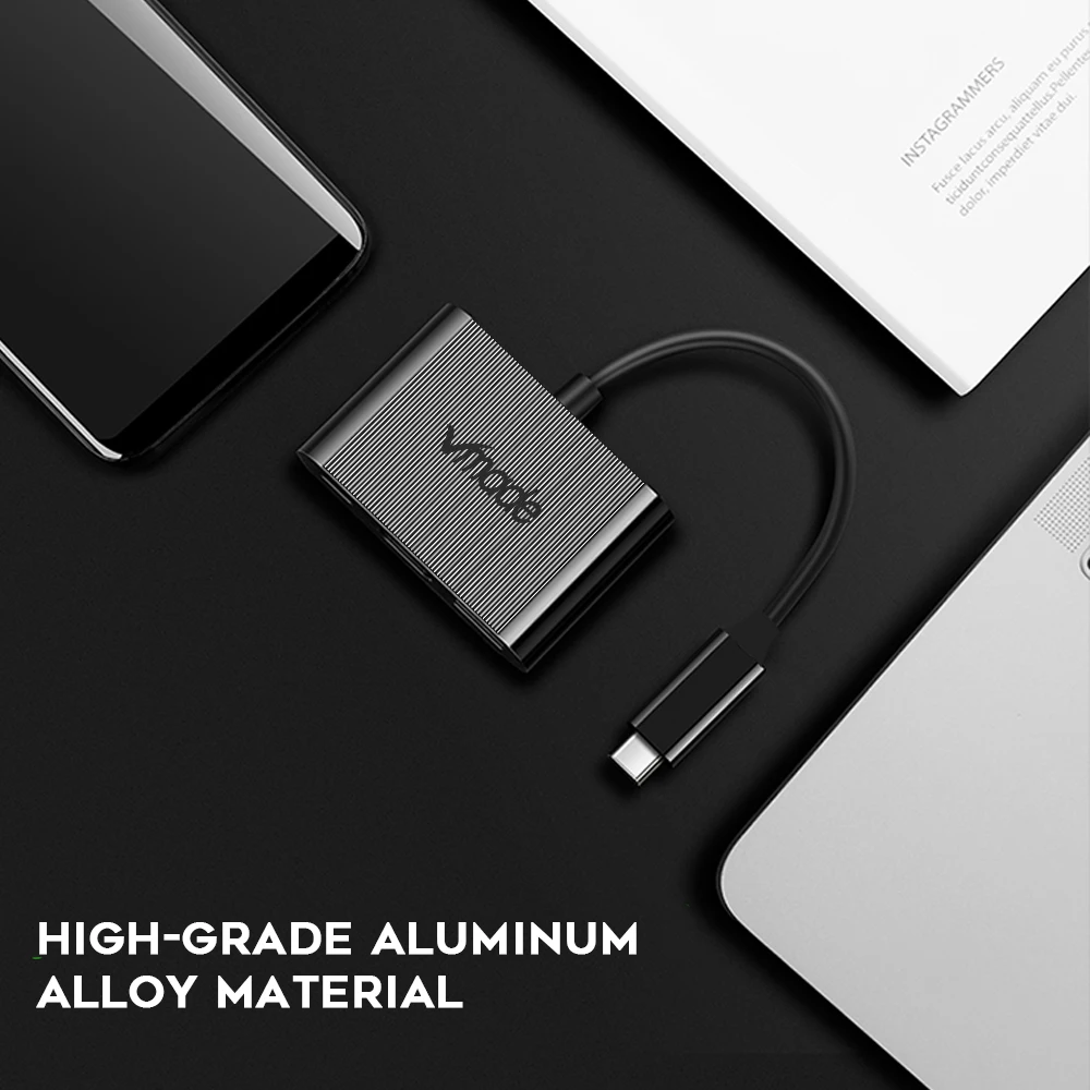 Vmade USB-C к HDMI 3 в 1 кабель конвертер для huawei Apple Usb 3,1 Thunderbolt 3 type C переключатель к HDMI 4K Кабель-адаптер 1080P