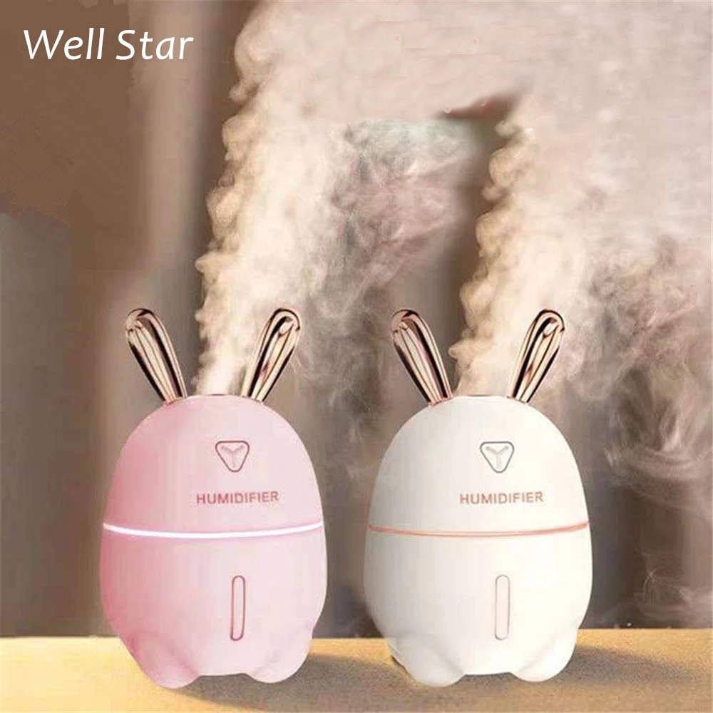 

300ML Electric Air Humidifier Cute Rabbit Ultrasonic Aromatherapy Diffuser Ultra-Silent USB Mist Maker Air Purifier For Home Car