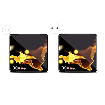 

X99 Max Plus TV BOX Android 9.0 Amlogic S905X3 Quad Core 4GB RAM 32GB Wifi 1000M BT 8K Set Top Box Media Player PK X96 MAX