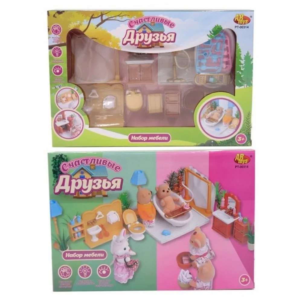 Игровой набор Мебель для ванной Счастливые Друзья