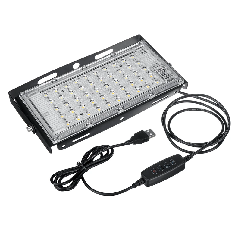 Светодиодный прожектор 50 светодиодный USB прожектор 3 режима 9 Яркость затемнения IP65 Наружное/Внутреннее освещение для сада двора склад