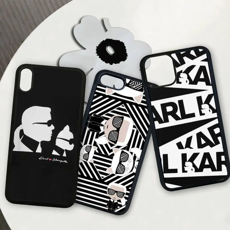

Lagerfeld KARLS Luxury brand Silicone TPU PC phone cover case for iphone se 2020 6 6s 7 8 plus x xs max xr 11 12 pro max coque
