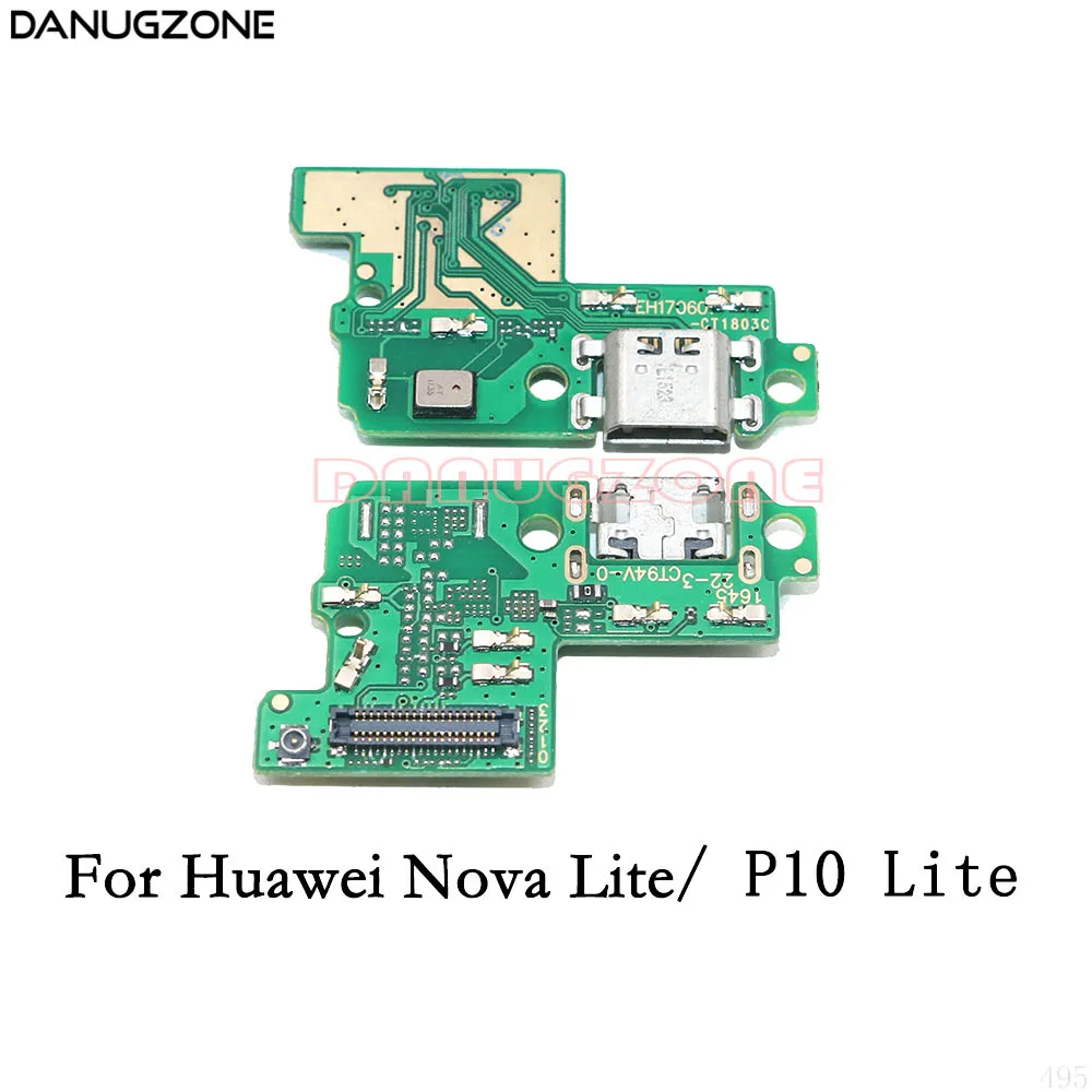 10 шт./партия для Huawei P10 Lite/Nova lite usb зарядный док-порт разъем плата для зарядки гибкий кабель