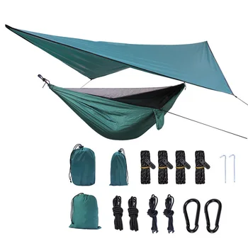 

2 Person Nylon Backyard Portable Hammock Easy Install Tent Outdoor Camping Windproof With Mosquito Net Waterproof Lightweight