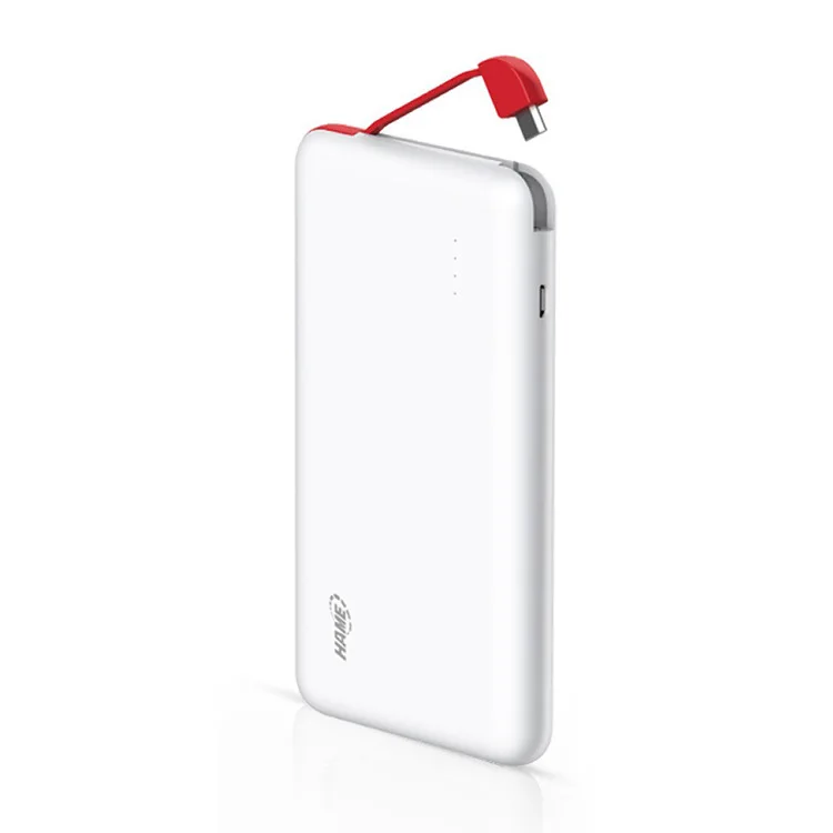 Band New 4000 mAh Power Bank Built In Cables LED Indicator Portable Charging Powerbank External Battery For Xiaomi Samsung