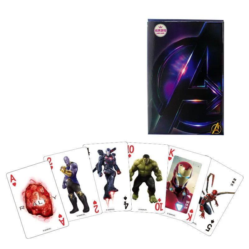 Marvel Мстители 4 эндшпиль Капитан Америка, Железный человек паук Тор ультра яд Росомаха игральные карты мальчик девочка игрушка