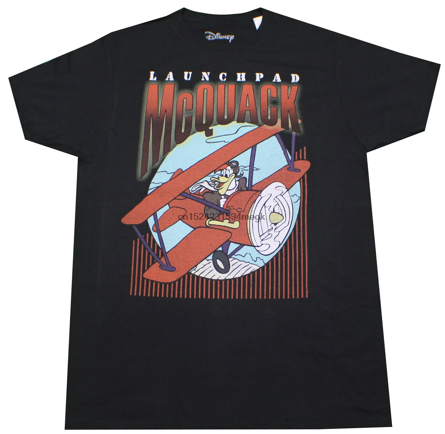 LAUNCHPAD MCQUACK Футболка мужская LAND CARTOON TEE TOP Черный |