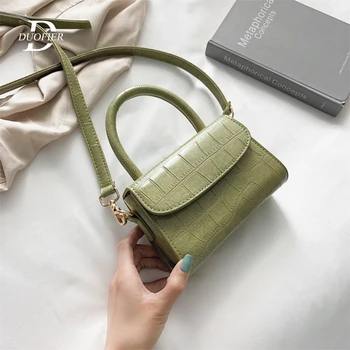 

Simple Women's Designer Handbag 2020 New Quality PU Leather Women Mini Tote Bag Alligator Shoulder Crossbody Bags Fashion Lady