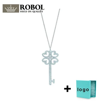 

Xl tf rllen sterling silver key series sweater chain necklace is very suitable for women's party jewelry wholesale free shipping