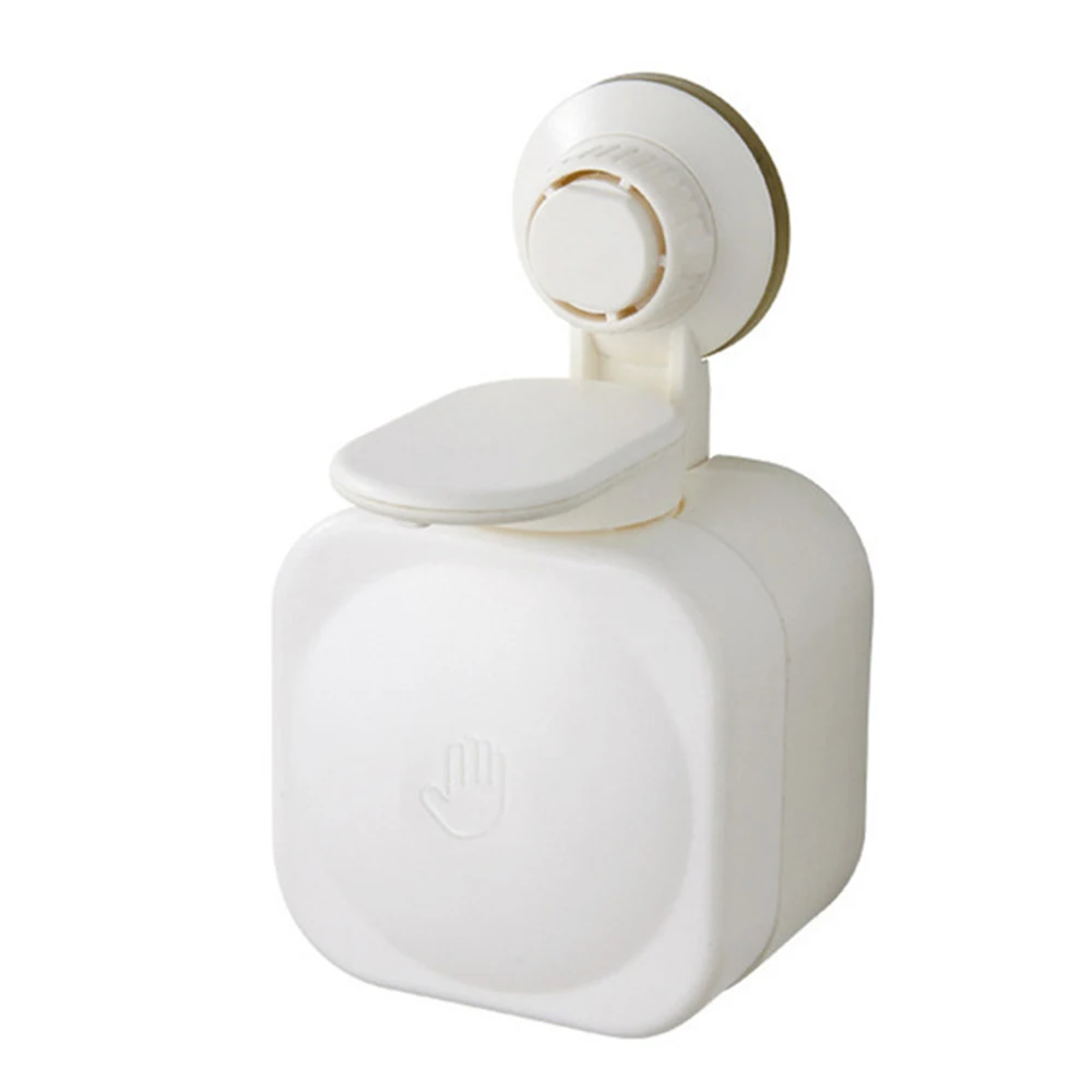 1 шт. диспенсер для жидкого мыла бесплатный Пробивной шампунь диспенсер для кухонного мыла настенный квадрат аксессуары для ванной комнаты - Цвет: White Soap Dispenser