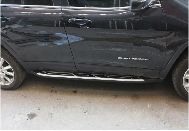 Подходит для Jeep Cherokee- 2 шт. Левая Правая Беговая доска боковые шаги nerf бар Автомобильная педаль боковые лестницы