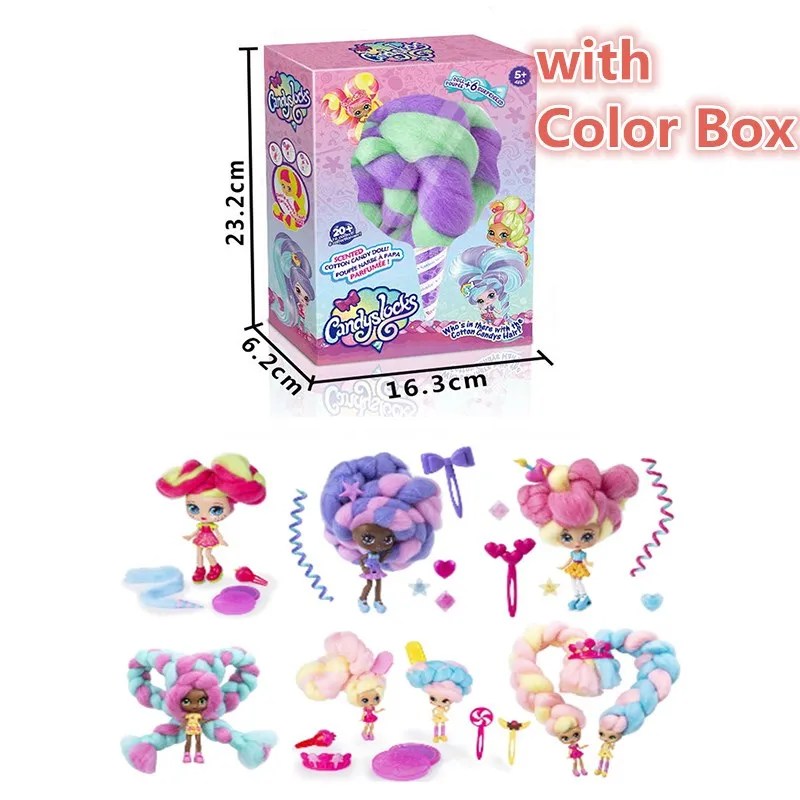 Reissue Candylocks Sweet Treat Toys Hobbies Dolls Accessories Marshmallow Hair 30cm Surprise Hairstyle Scented Doll Color box |