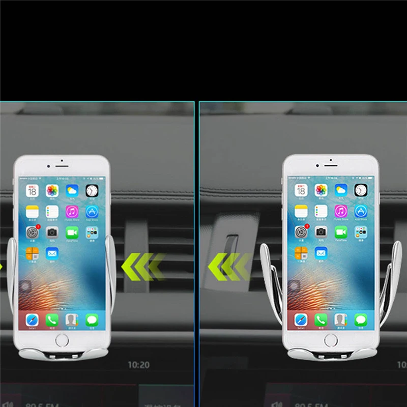 Автомобильный держатель телефона на вентиляции ИК Интеллектуальный автоматический датчик стойки GPS Беспроводная зарядка для мобильного телефона держатель Авто подставка для телефона