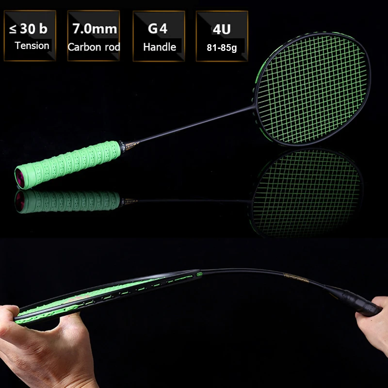 4u Offensive Carbon Badminton Racket Light Weight Training Badminton