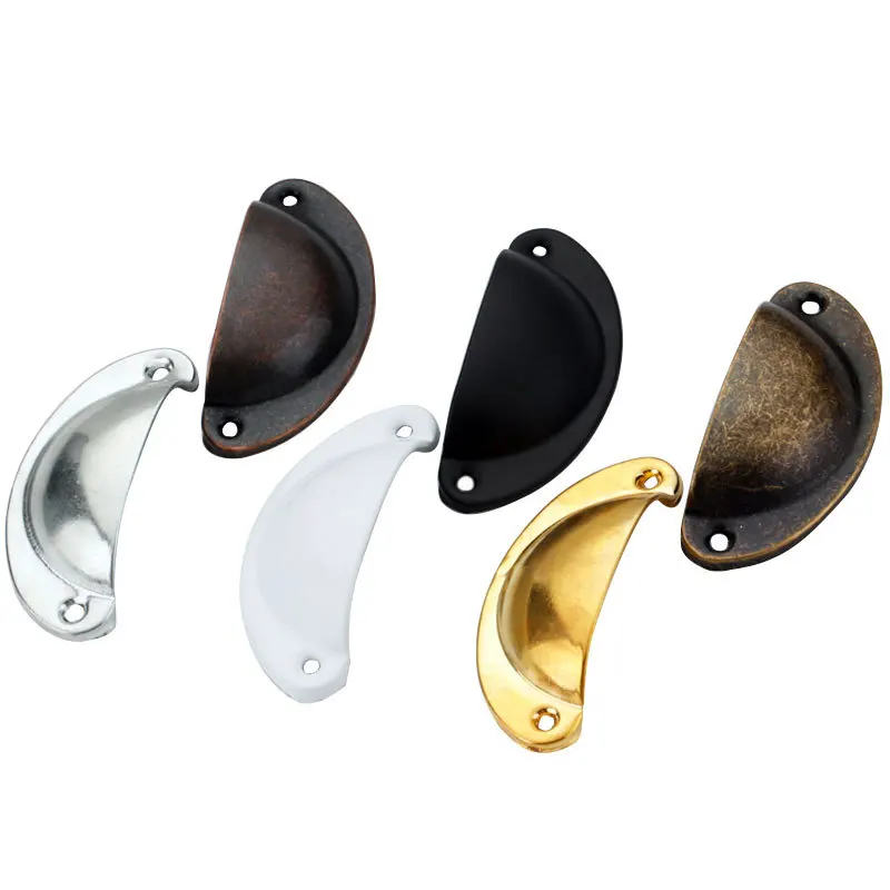 

Classical Chinese style drawer shell handle modern simple stainless steel medicine cabinet open hole handle 7813