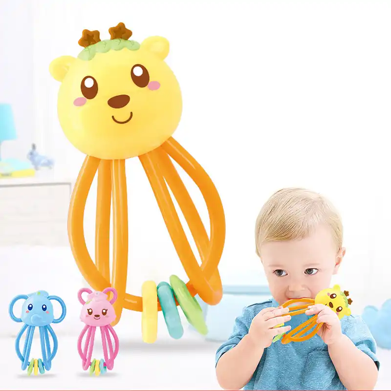 Doux Bebe Dentition Hochets Balle Jouets Educatifs 0 12 Mois Dessin Anime Nouveau Ne Main Cloche Jouets Infantile Poussette Berceau Mobile Jouets Cadeau Aliexpress