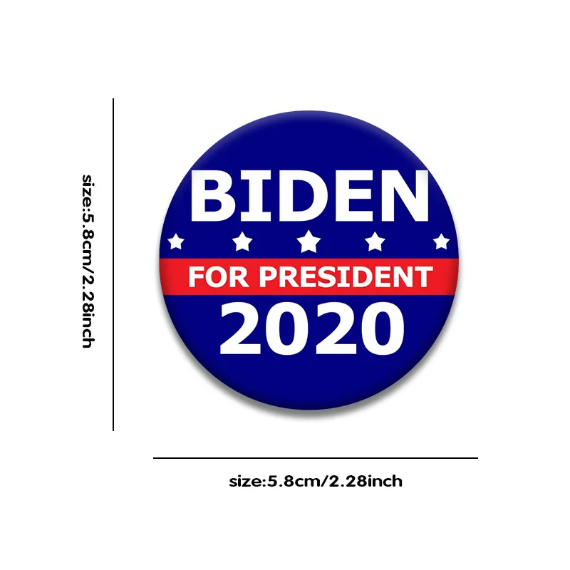 6 шт. Biden 2020 брошь воротник булавка Joe Bernie Sanders значки президент избранные