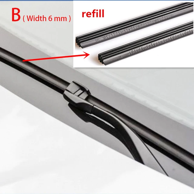 Windscreen wipers blade Insert Rubber strip Refill 16"17"18"19"20"21"22"23"24"26"28"30" For