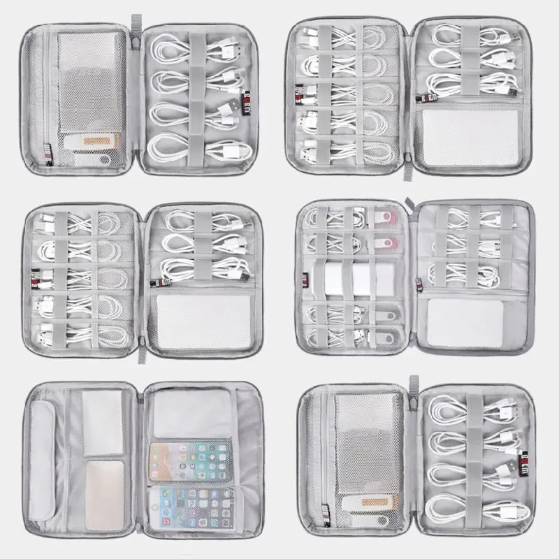 

Anti-scratch Travel Digital Storage Bag Carrying Case Organizer for Power Bank Hard Disk U Disc Memory Card Data Cable Earphone