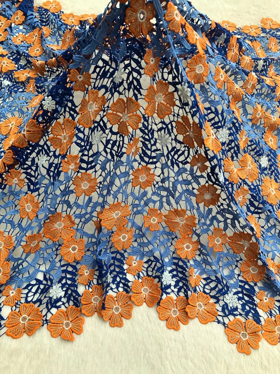 Multi-color water-soluble fabric French lace embroidery Nigerian style for ladies' formal wear/dress/skirt design | Дом и сад