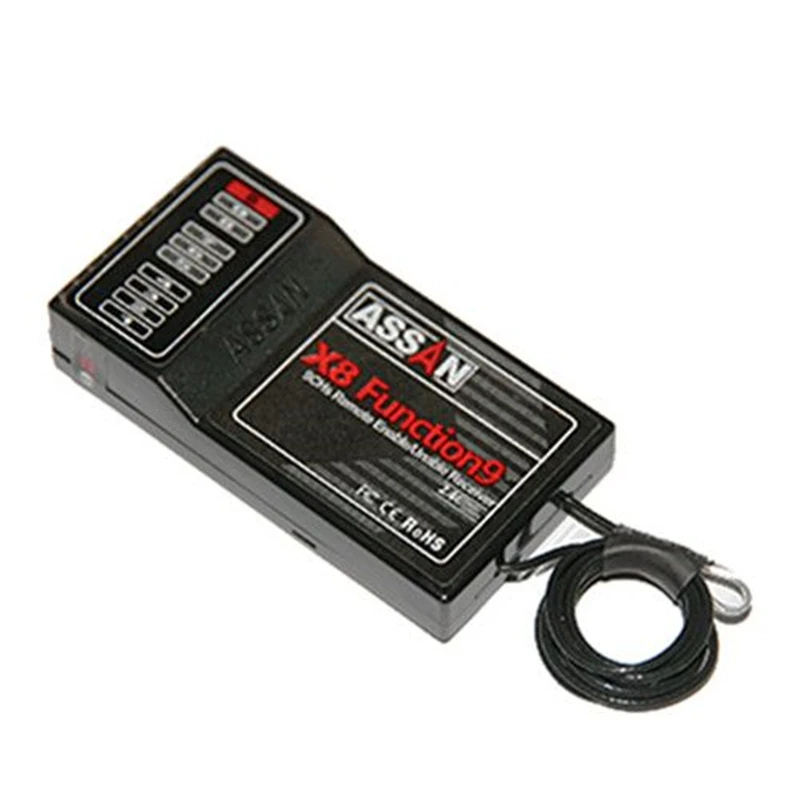 

Free shipping Assan X8 Function9 9-Channel 2.4GHz Receiver (Long Antenna) for rc trucks excavators shovel loaders