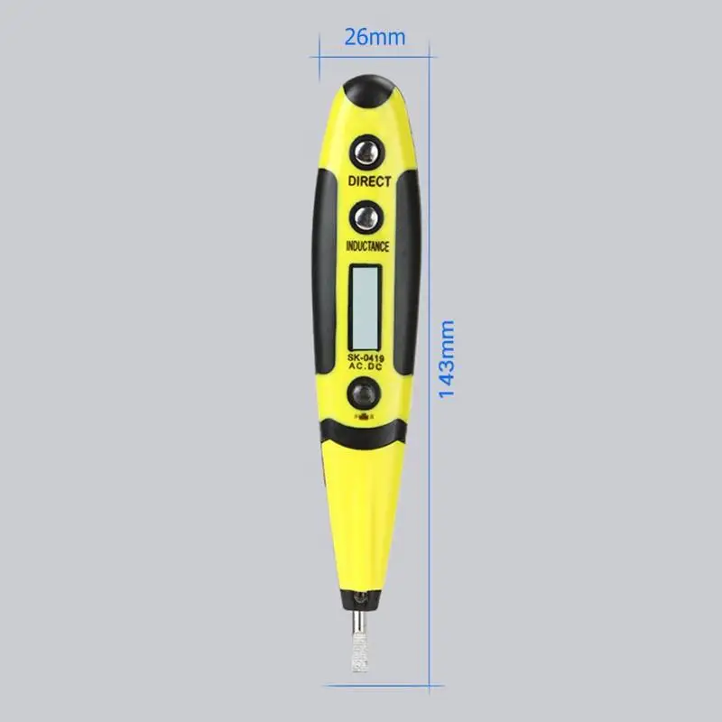Цифровой тестовый карандаш AC DC 12-250 В тестовый er Электрический ЖК-дисплей детектор напряжения тестовая ручка для электрика инструменты детектор Тест er