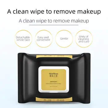 

30pcs Portable Disposable Makeup Wipes Deep Cleaning Makeup Removing Wipes Hypoallergenic No Stimulation Makeup Remover Wipes