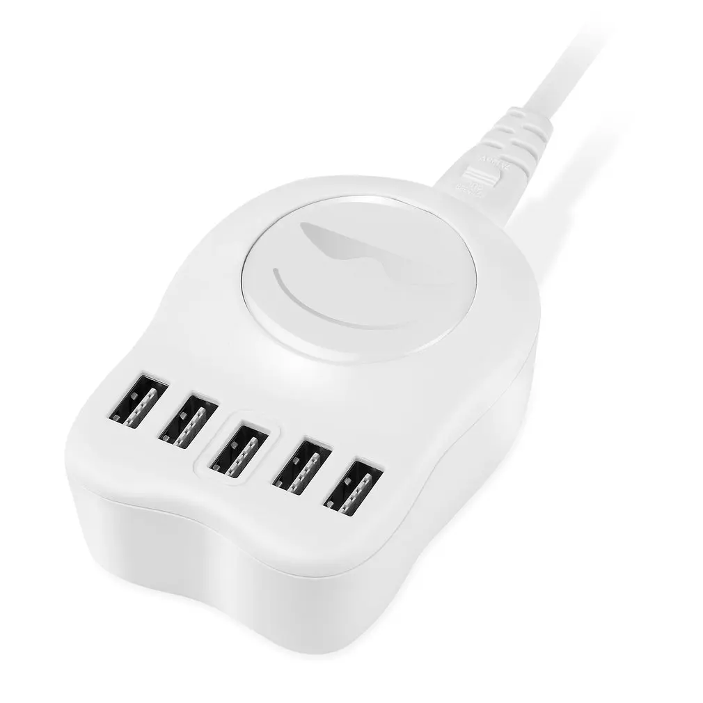 Многопортовое 5USB зарядное устройство для мобильного телефона 3.1A электрическая розетка Умная автоматическая с соответствующим зарядным устройством адаптер для iPhone