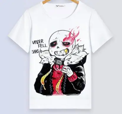 Семейные рубашки для детей и взрослых, аниме Cos Undertale Frisk Toriel SansCasual, футболка, футболка, топы, футболки Sans Chara - Цвет: 19