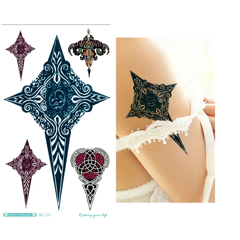 

Temporary Body Art Stickers for Men Women Teens, Girls Chest Temporary Tattoos, Water Transfer Body Tattoos(1SHEET)