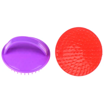 

1PCS Washing Hair Combs Round Plastic Shampoo Scalp Shower Body Beard Shampoo Brush Hair Styling Tools