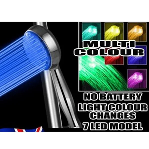 Новый дизайн нержавеющая сталь изменение цвета светодиодный светильник круглый водяной Душ