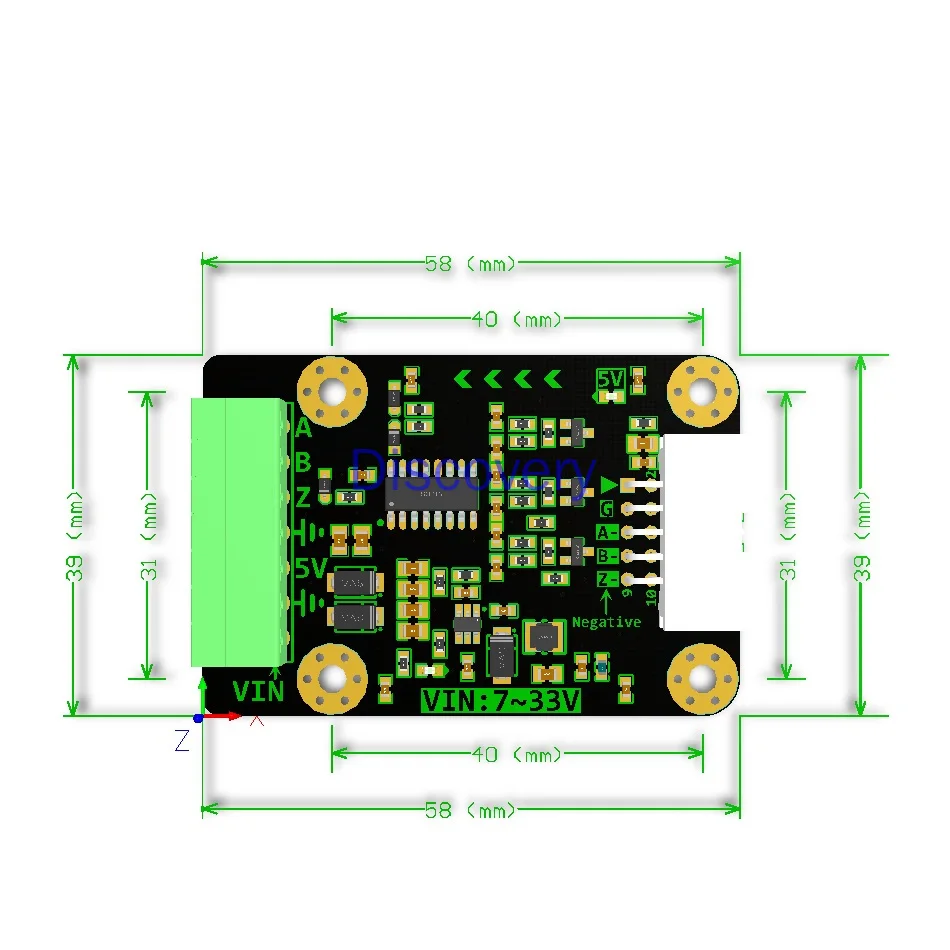 

Differential to collector encoder differential signal conversion differential to single-ended compatible with NPN/PNP