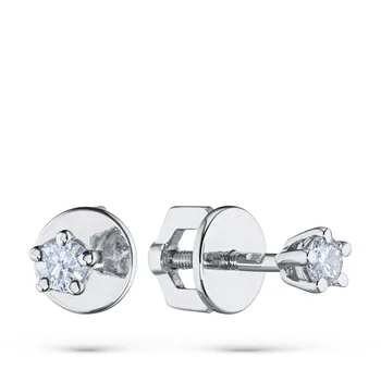 

Pusety of white gold with diamond e0901ps04203150