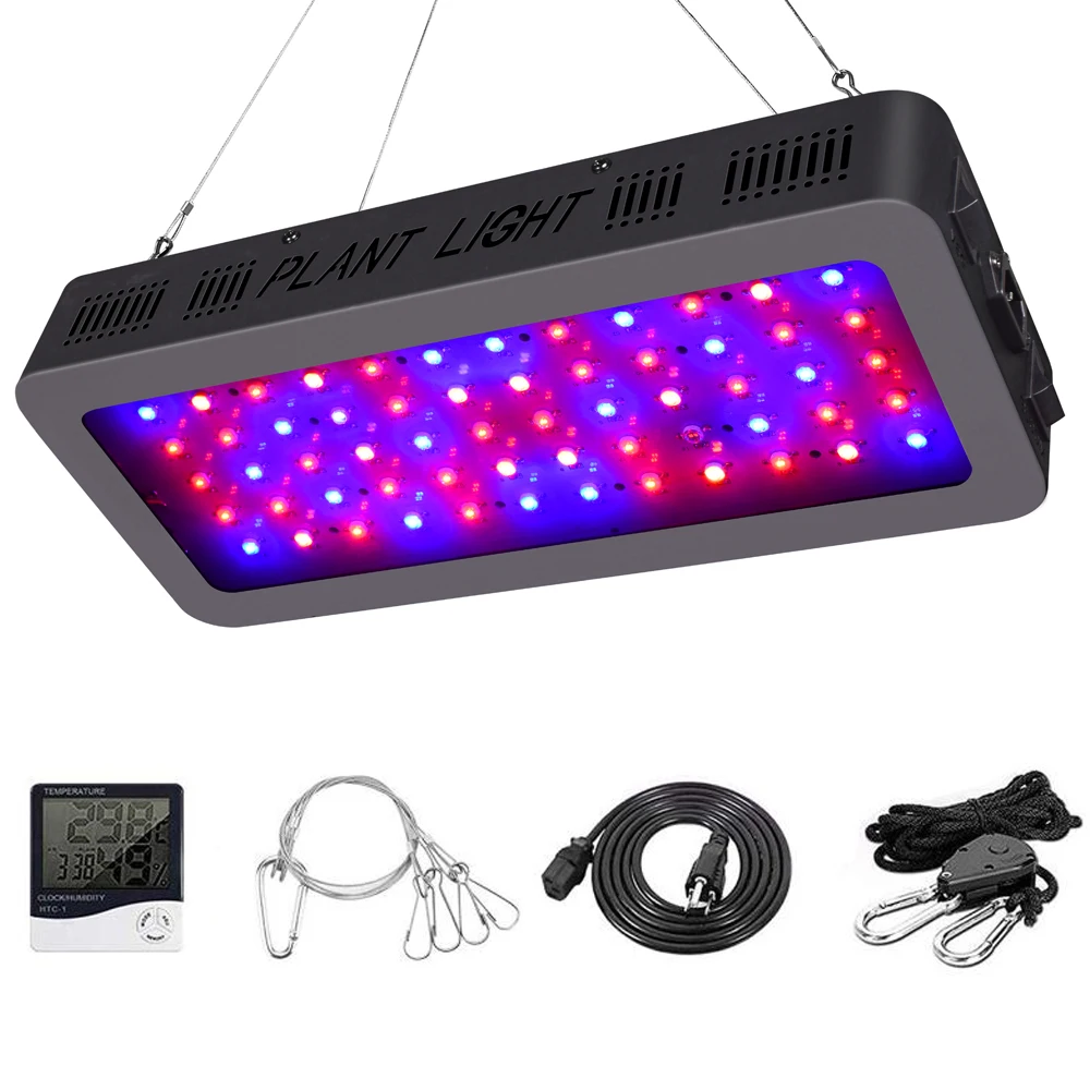 

600W Full spectrum LED Grow Light,double switches grow lighting for indoor greenhouse hydroponic plants veg and bloom