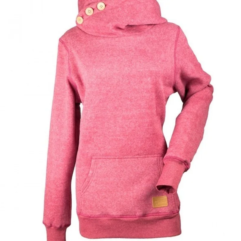

2019 autumn women's sweatshirt solid color slim sweatshirt long-sleeved single-breasted hoodie