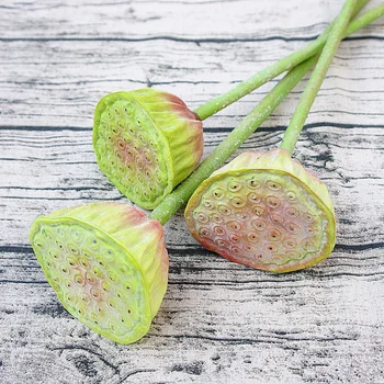 

Artificial lotus flower long branch Soft Foam plastic fake plants for fall home garden Decoration fleur artificielle