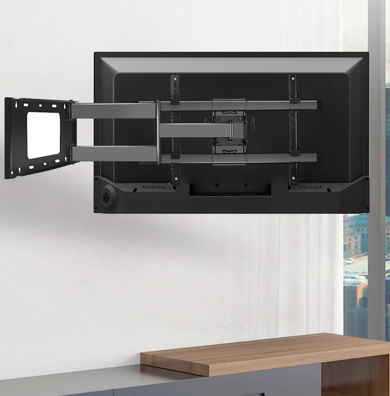 Suporte de Parede Braço de Extensão Hillport Superfície Plana Universal Lcd Plasma Alongamento Girando Dobrável 37-75 Rolamento 87lbs tv - Image 2