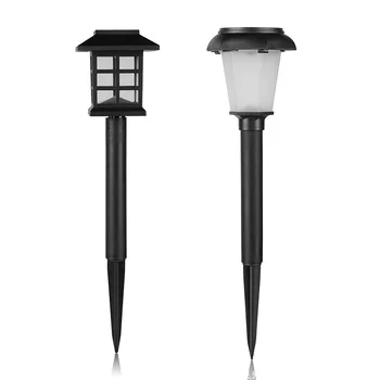 

Delicate Design 2pcs Waterproof LED Solar Lawn Light Classic Texture Creative Outdoor Lighting Lamp Stick for Garden Yard