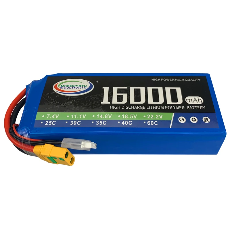 4S RC Дрон LiPo батарея 14 8 V 16000mAh 25C батареи для самолета автомобиля квадрокоптера