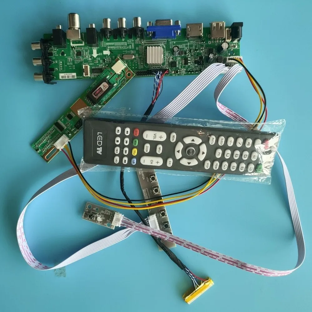 Набор для B140EW01 V0/B140EW01 V1 монитор экрана DVB-T ЖК-панель ТВ плата контроллера цифровой USB 1 CCFL 30pin AV HDMI VGA 1280X768