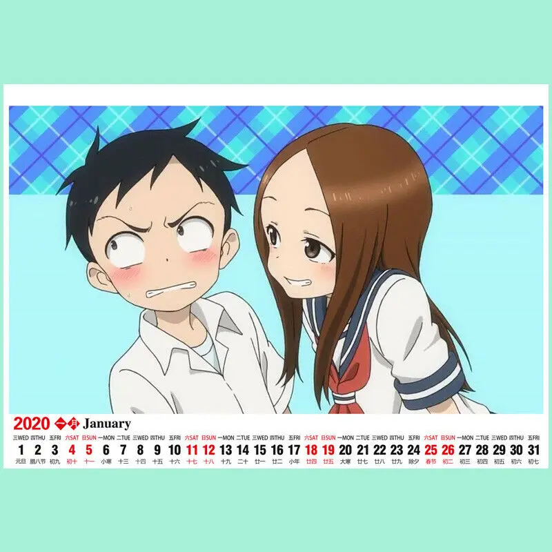 2020 аниме календарь Karakai Jouzu No Takagi San Takagisan Настольный 13 страниц подарок на Новый
