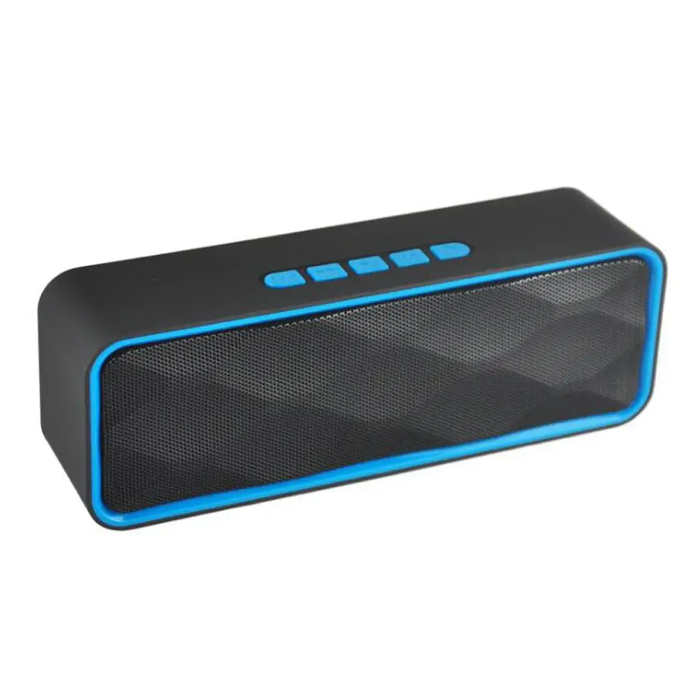 Blue Портативный Bluetooth 5,0 динамик Мультимедиа USB Сабвуфер автомобильный беспроводной стерео динамик поддержка для мобильного телефона и iPad - Цвет: Blue