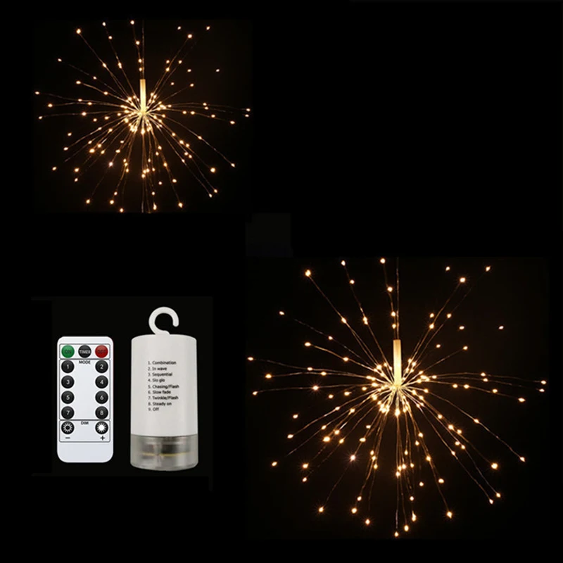 Праздничный подвесной светильник со звездами s 180 светодиодный фейерверк светильник s теплый белый Сказочный гирлянда Рождественский светильник s уличный мерцающий светильник