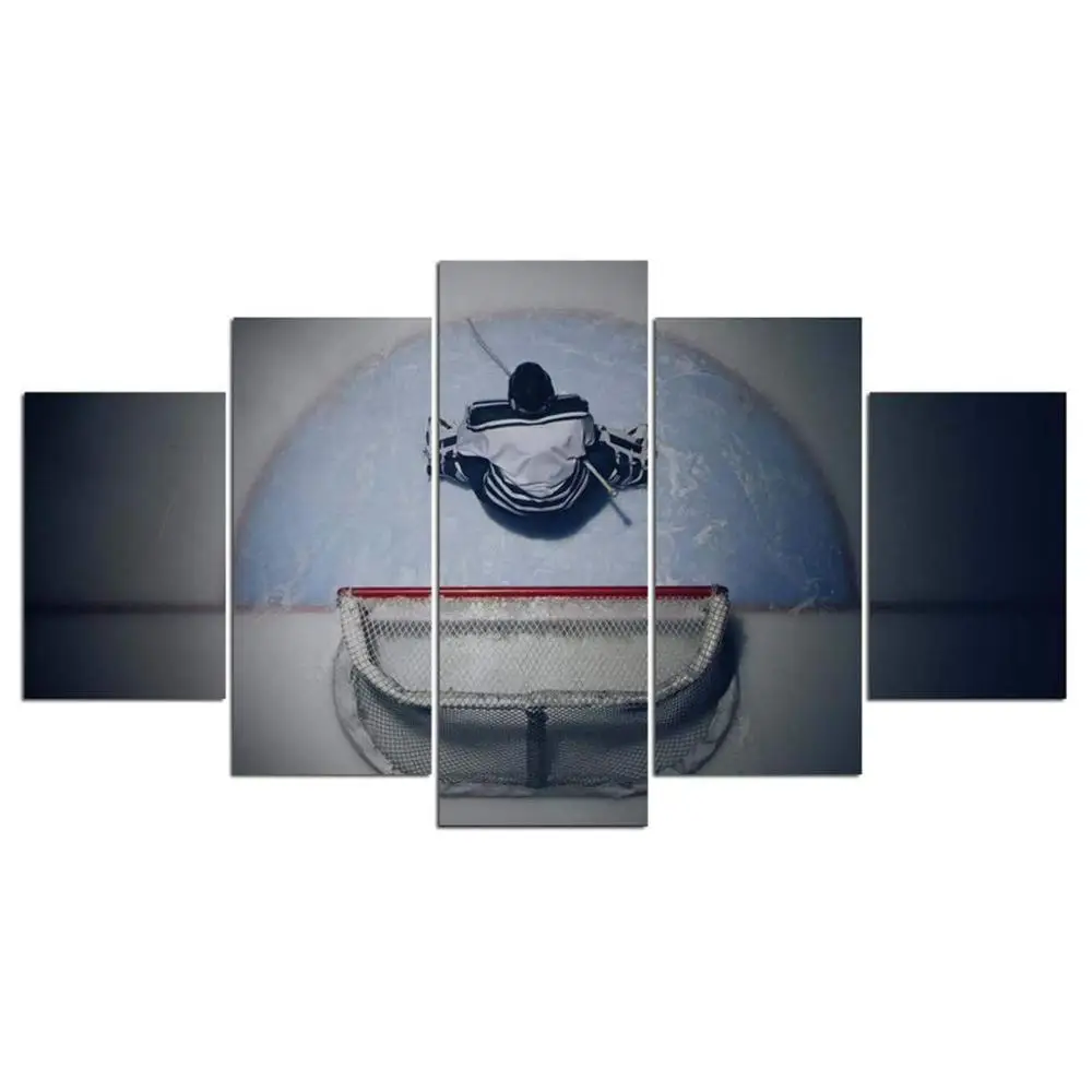 

5 Pieces Ice Hockey Painting for Living Room Pictures Home Decor Poster