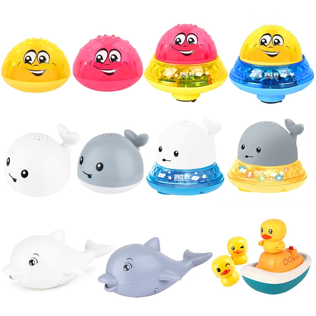 Baby Bath Toys Spray Water Shower Swim Pool Bathing Toys for Kids Electric Whale Bath Ball with Light Music LED Light Toys Gift 3