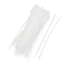 100 шт 3x200 мм самоблокирующийся нейлоновый провод на молнии Ремешок Для стяжки кабелей белый