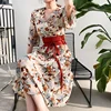 Japanese beautiful dress Hot Sales Women Fashion Summer Cute Bow Tie Holiday Temperment Lady Floral Printed Vintage Dress 2612 ► Photo 2/6